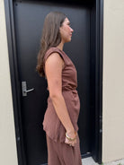 Buy 110663A - The Marais Top with Tie - Mocha by Sunny Girl - at Hamish + Grace