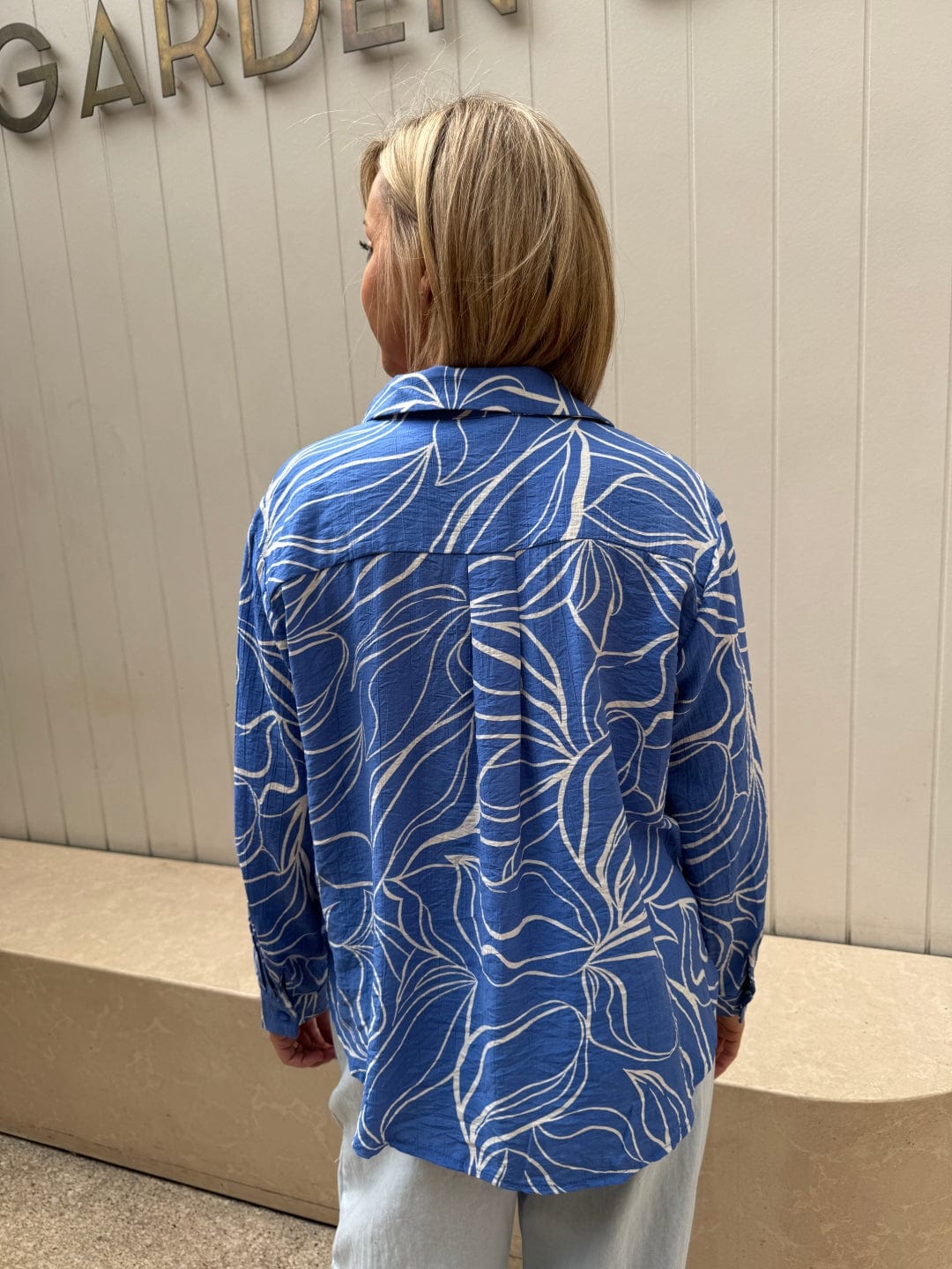 Buy 122169B - Sunny Girl - Print Shirt - Blue by Sunny Girl - at Hamish + Grace