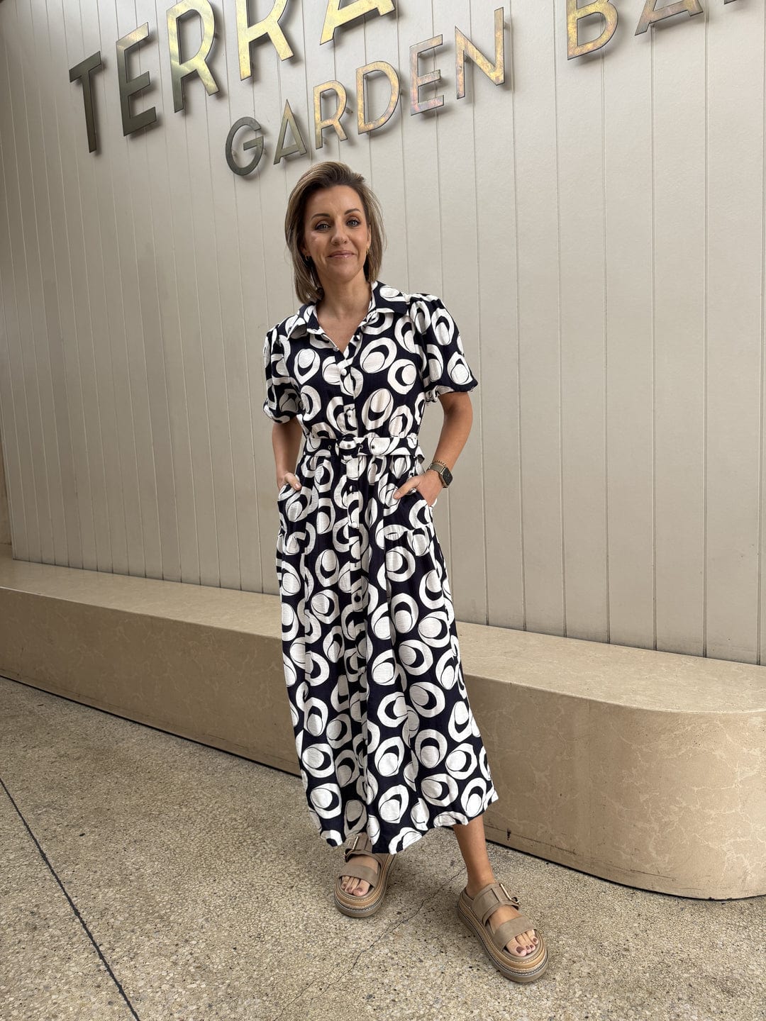 Buy 133787A - Sunny Girl - Maxi Dress with Belt by Sunny Girl - at Hamish + Grace