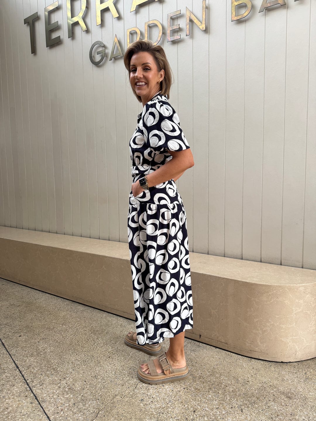 Buy 133787A - Sunny Girl - Maxi Dress with Belt by Sunny Girl - at Hamish + Grace