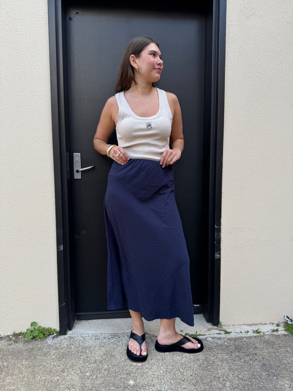 Buy 140900B - Sunnygirl - The Marais Skirt - Navy by Sunny Girl - at Hamish + Grace