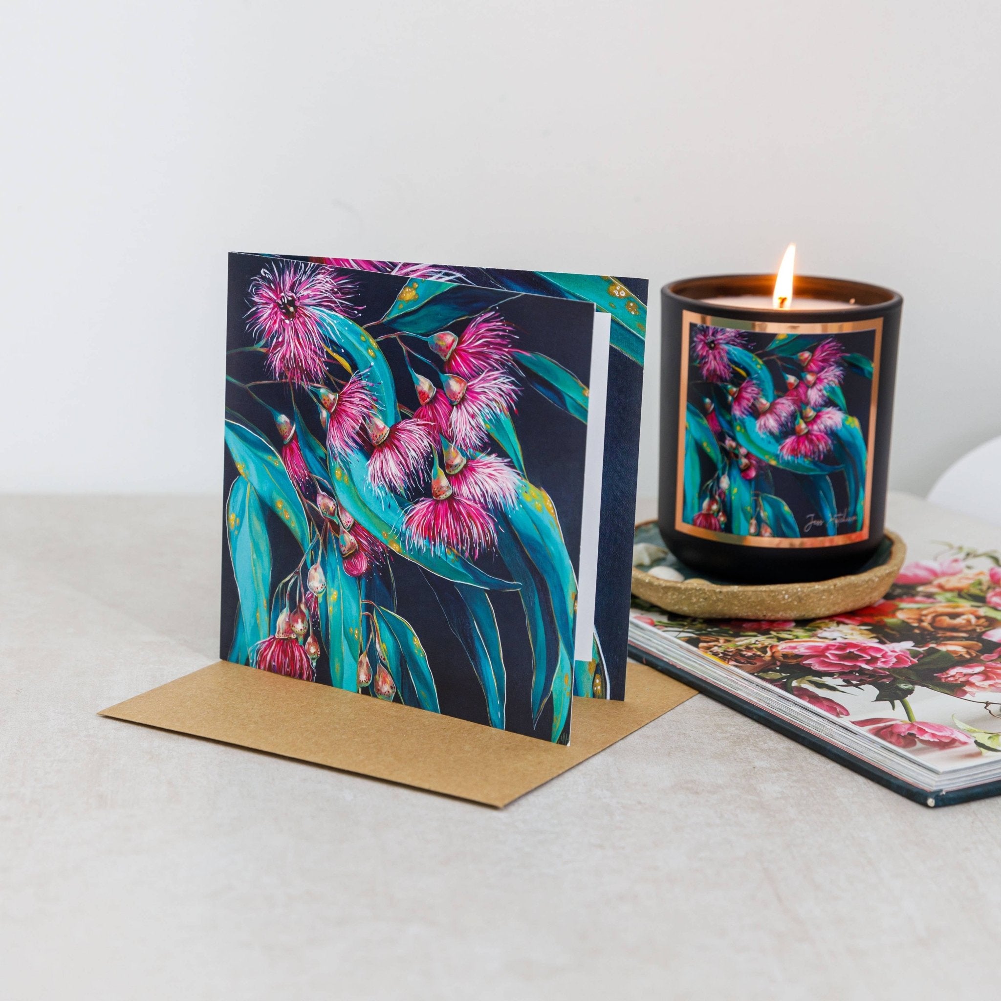 Buy 50+hrs Australian artist soy candle - Australian bush by Aroma Pot - at Hamish & Grace