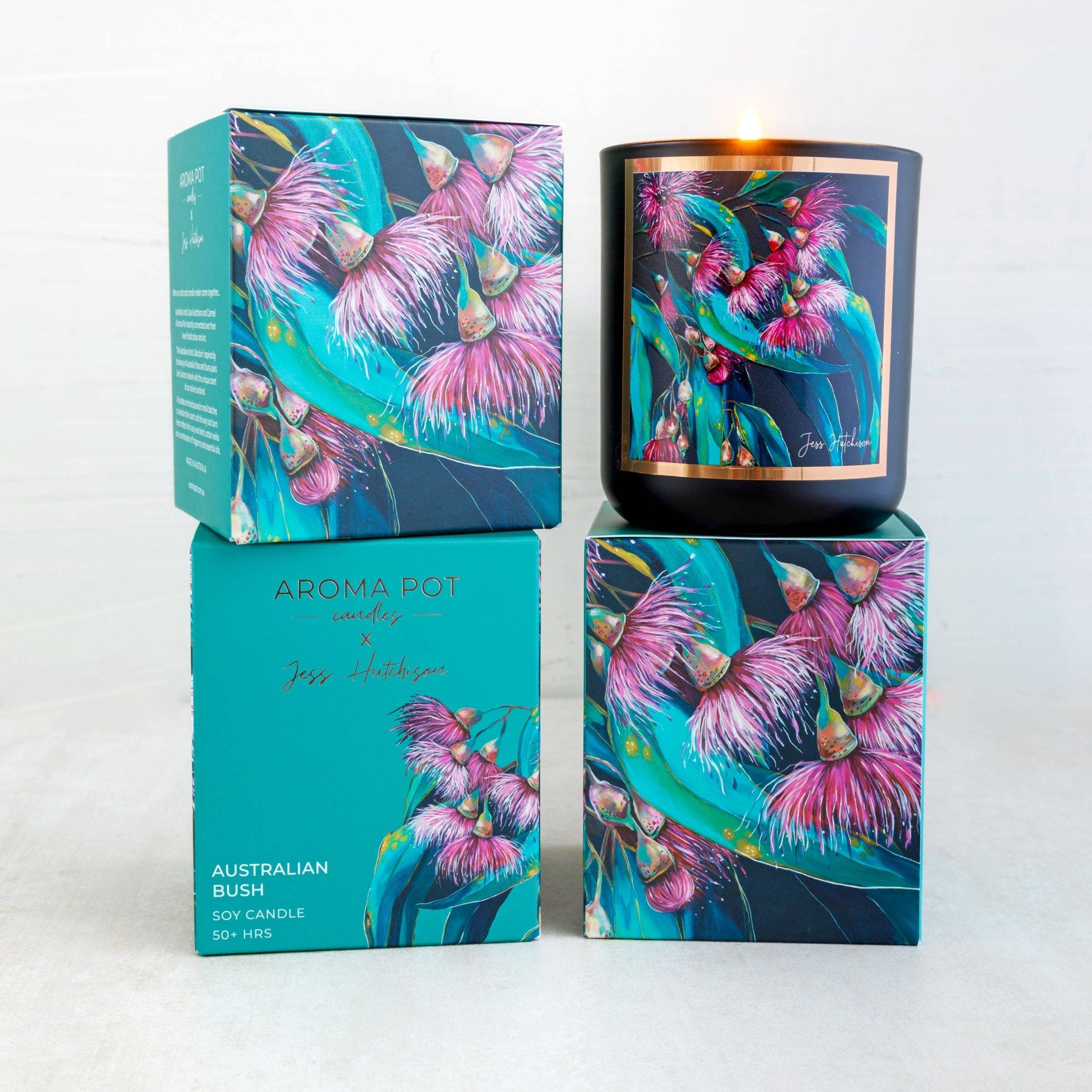 Buy 50+hrs Australian artist soy candle - Australian bush by Aroma Pot - at Hamish & Grace