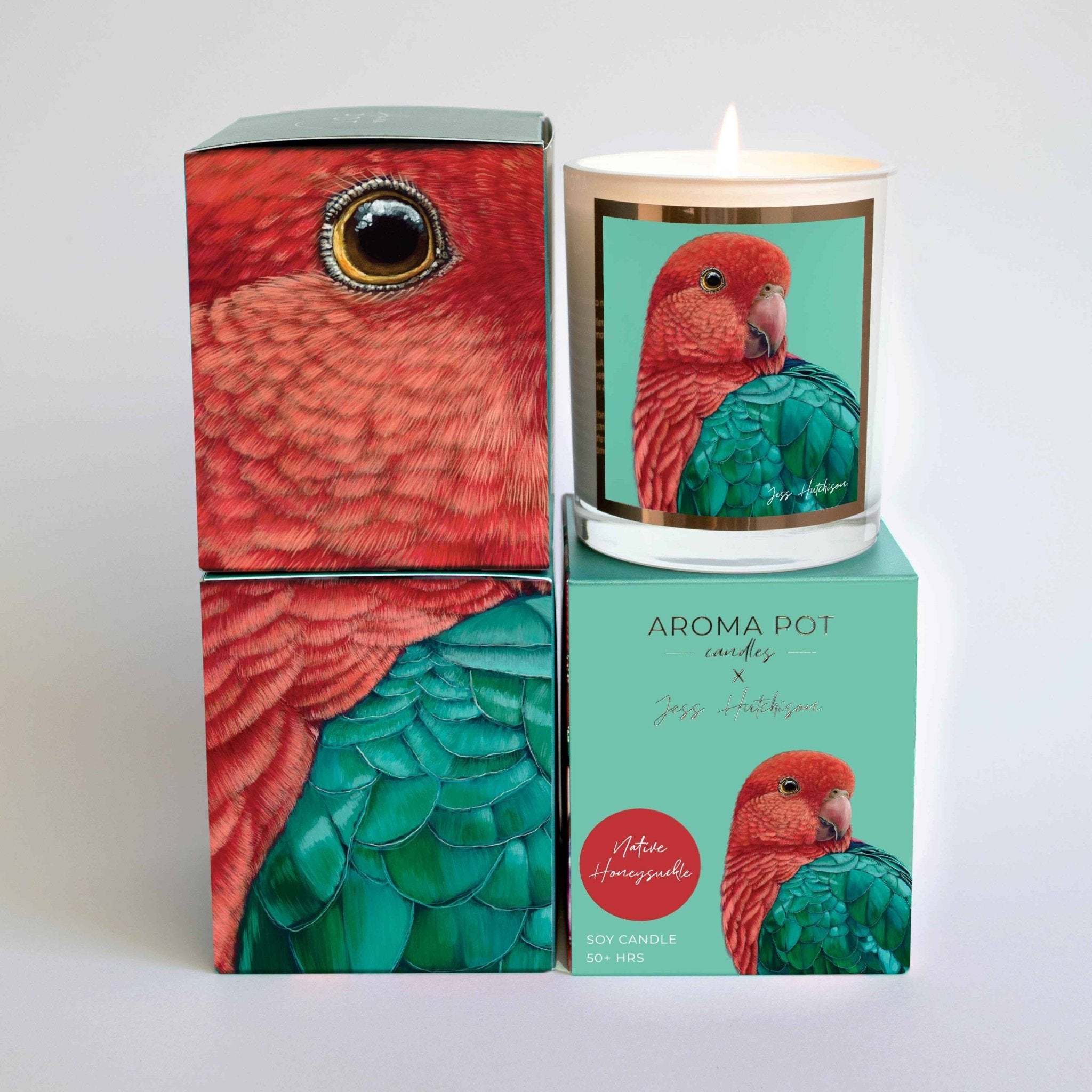 Buy 50+hrs Australian artist soy candle - Native Honeysuckle by Aroma Pot - at Hamish & Grace