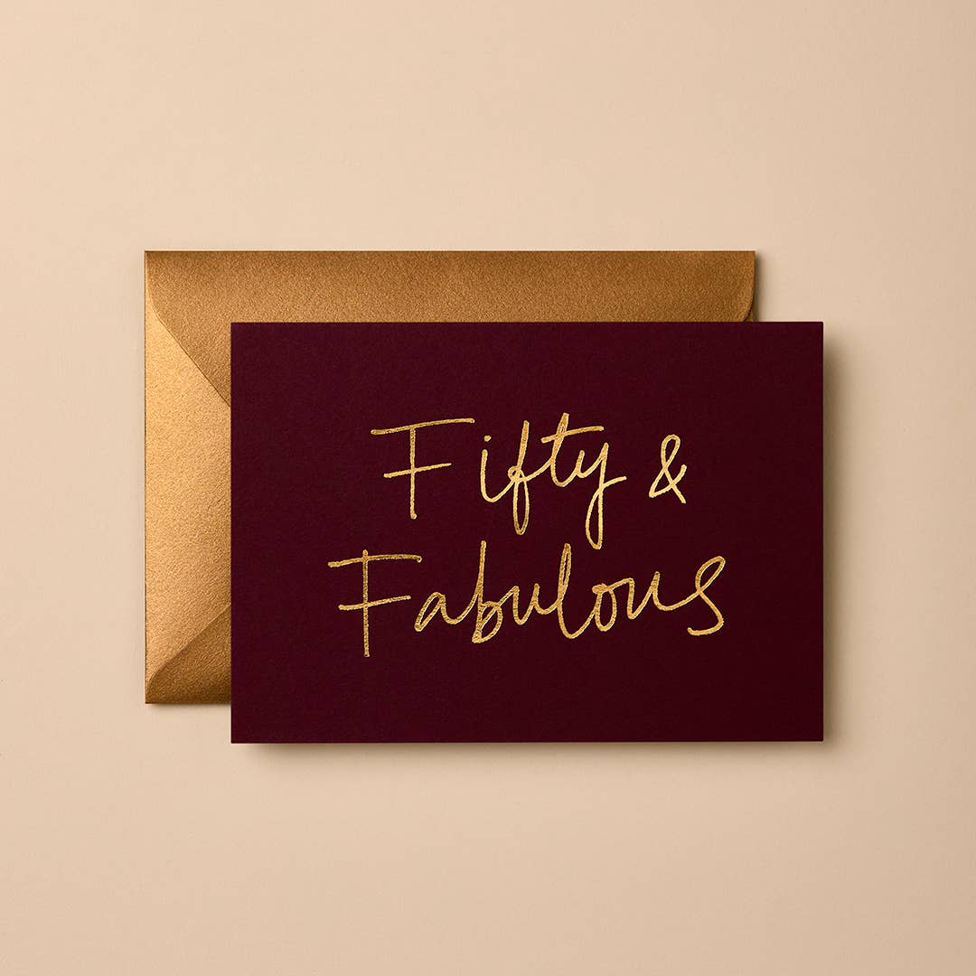 Buy 50th Birthday Card | Fifty and Fabulous by Gabrielle & Celine Greeting Cards Australia - at Hamish + Grace