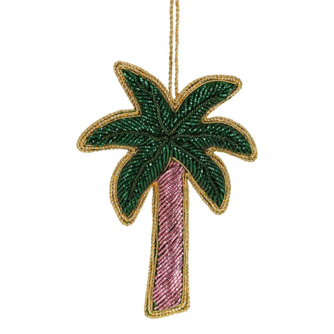 Brissy Palm Sequin Tree Hanging Decoration