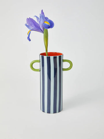 Jones and Co - Griffe Blue Stripe Tall Vase