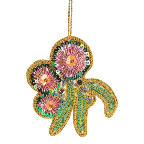 Gumnut Flower Sequin Tree Hanging Decoration