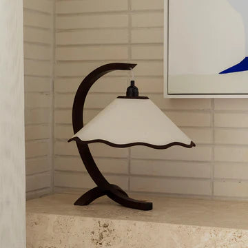 Paola and Joy - Kira Table Lamp - Walnut and Cream