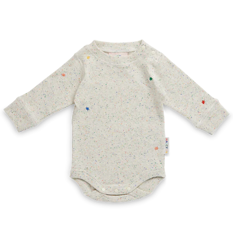 Halcyon Nights - Silver Speckle Organic LS Bodysuit