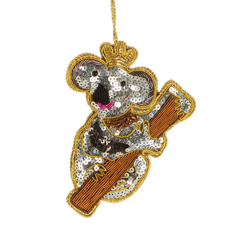 Kimi Koala Sequin Tree Hanging Decoration