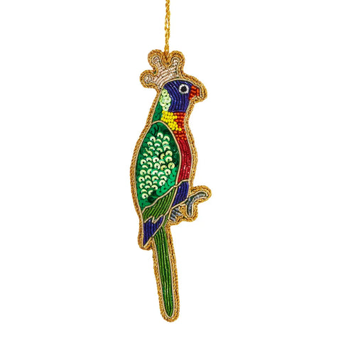 Queen Lorikeet Sequin Tree Hanging Decoration