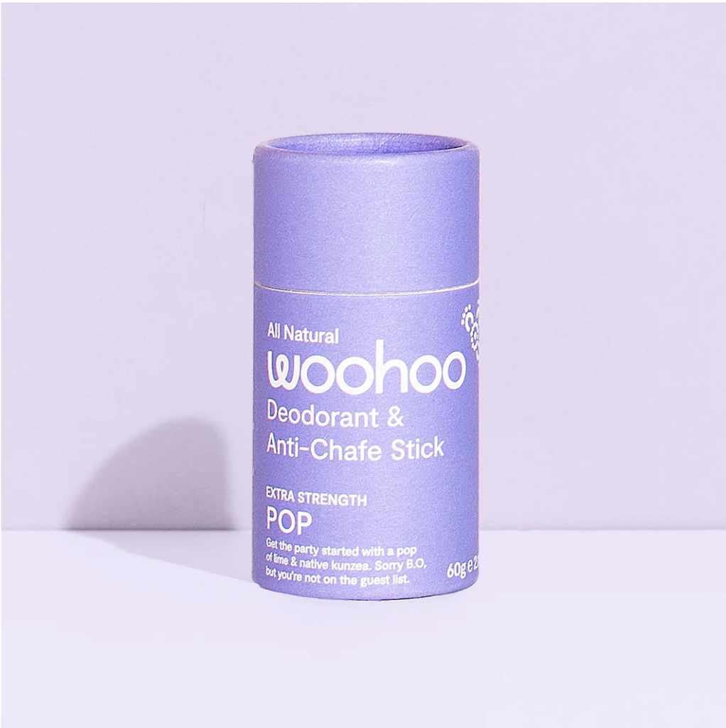 Woohoo - Pop Natural Deodorant and Anti-Chafe Stick