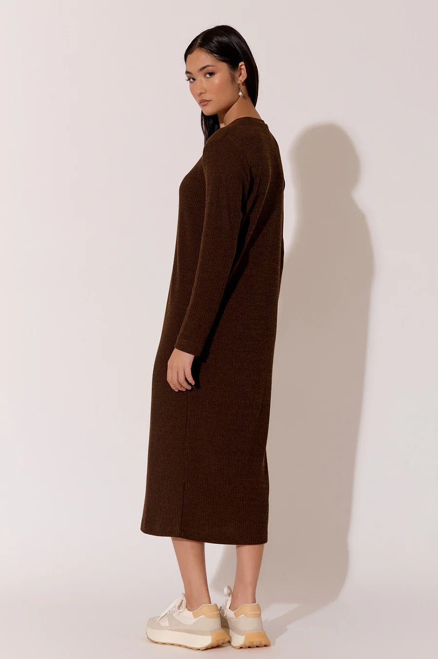 Buy Adorne - Brielle Knit Dress Chocolate by Adorne - at Hamish & Grace