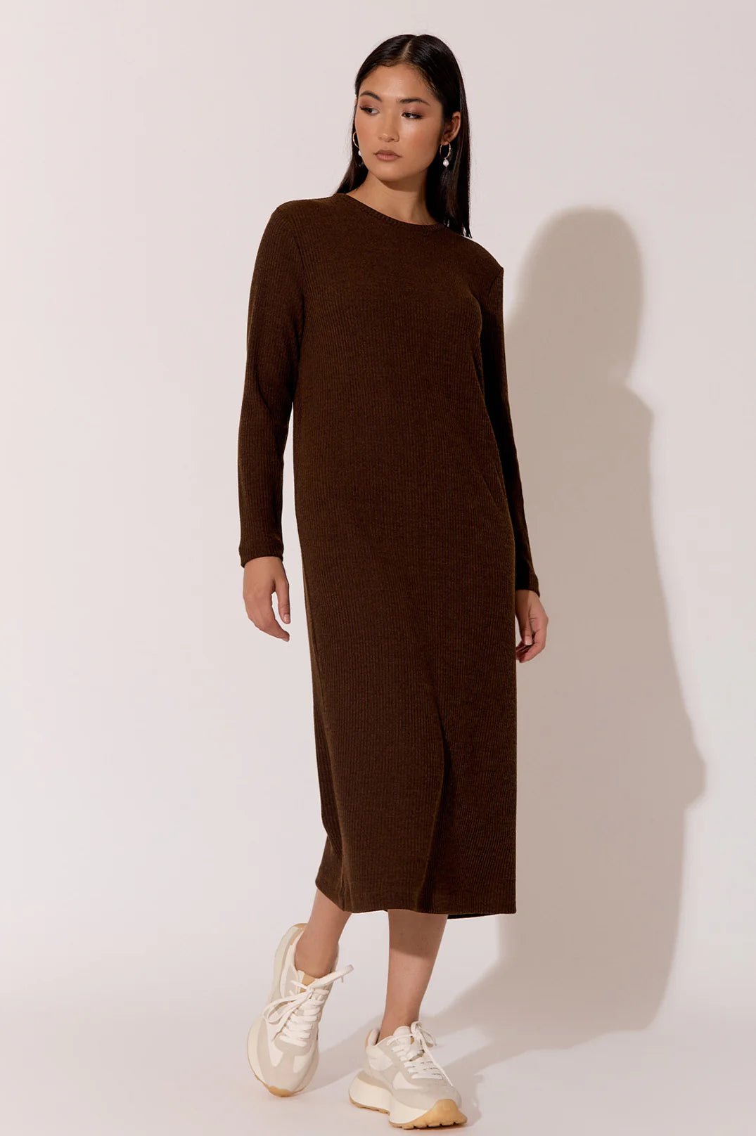 Buy Adorne - Brielle Knit Dress Chocolate by Adorne - at Hamish & Grace