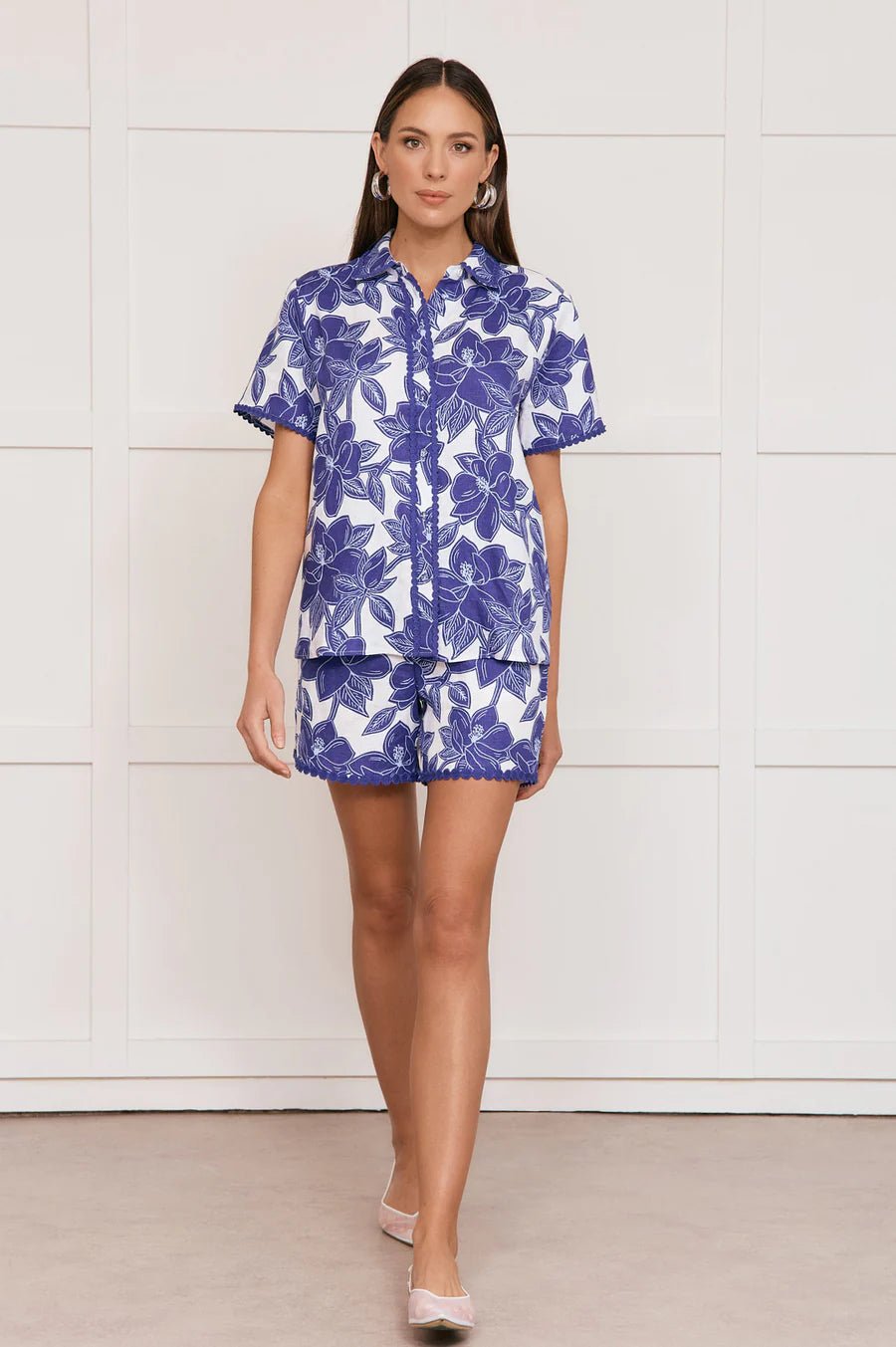 Buy Adorne - Everleigh Printed Linen Shirt (Print) by Adorne - at Hamish & Grace