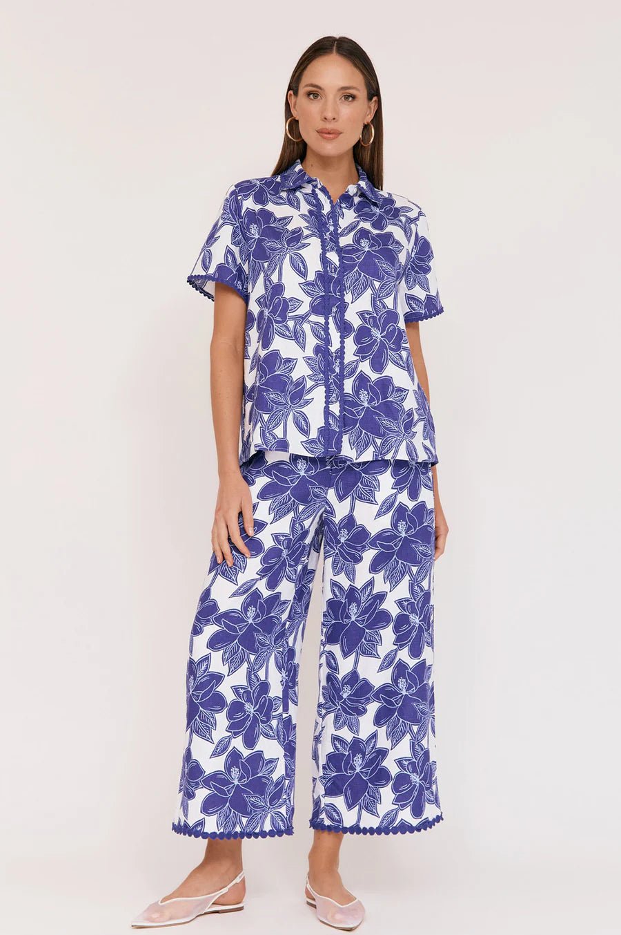 Buy Adorne - Everleigh Printed Linen Shirt (Print) by Adorne - at Hamish & Grace