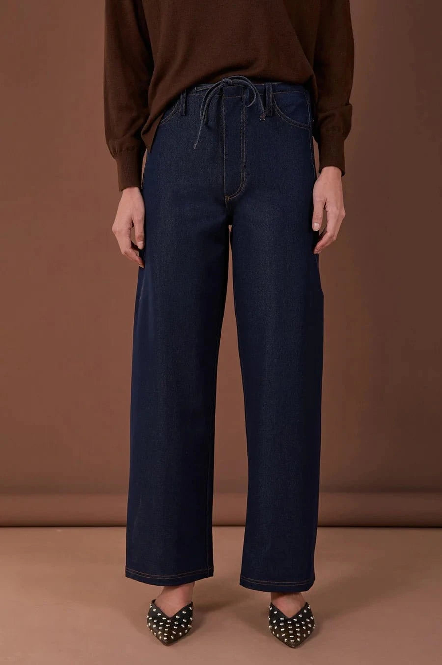 Adorne Fashion Adorne - Chandler Drape Denim Pant (Denim)