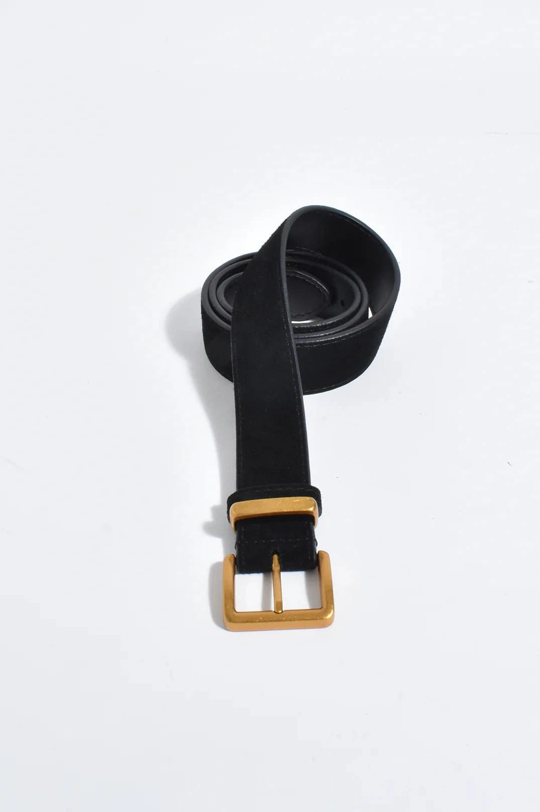 Adorne Fashion Adorne Rectangle Buckle Suede Jeans Belt - Chocolate