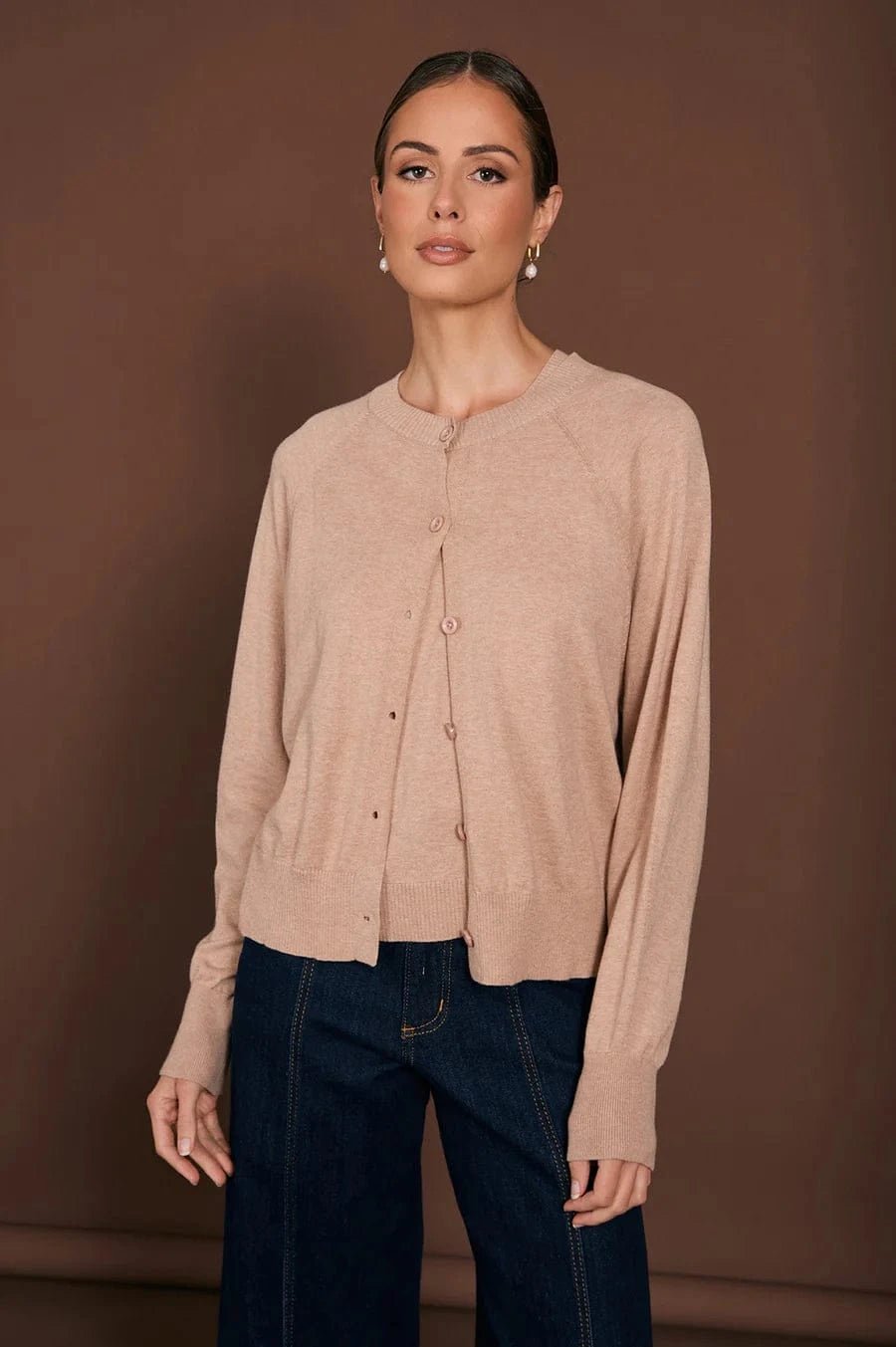 Buy Adorne - Freddy Cotton Cashmere Knit Cardigan - Camel by Adorne - at Hamish + Grace