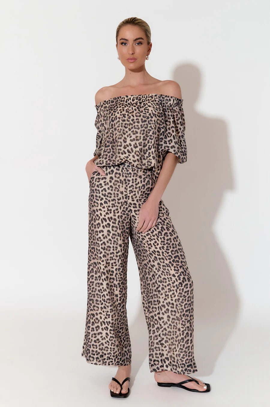 Buy Adorne - Harper Leopard Print Pant (Print) by Adorne - at Hamish & Grace