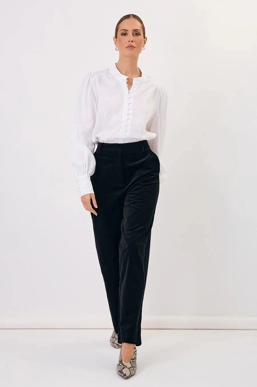 Buy Adorne - Lulu Velvet Pant - Black by Adorne - at Hamish + Grace