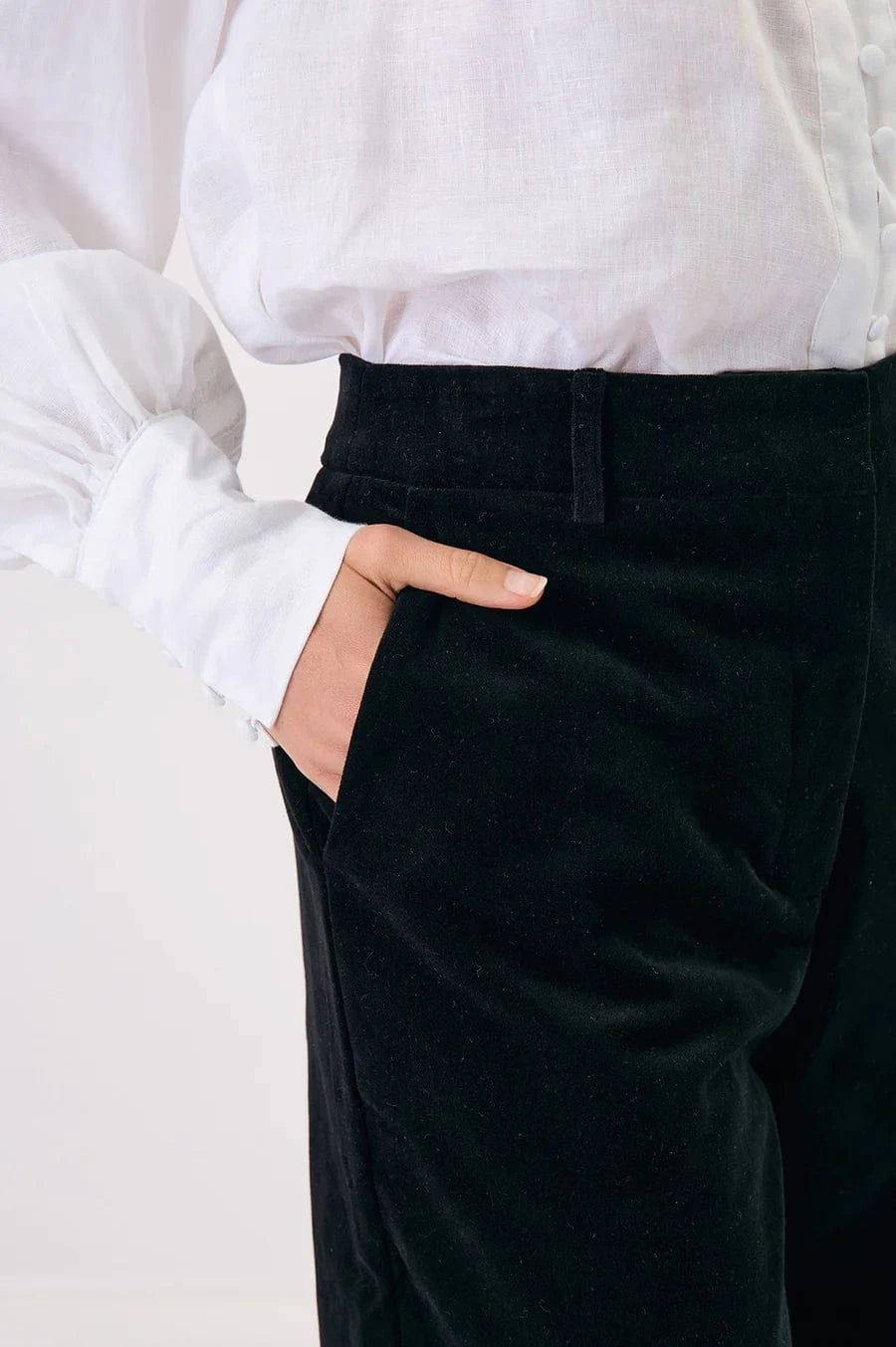 Buy Adorne - Lulu Velvet Pant - Black by Adorne - at Hamish + Grace