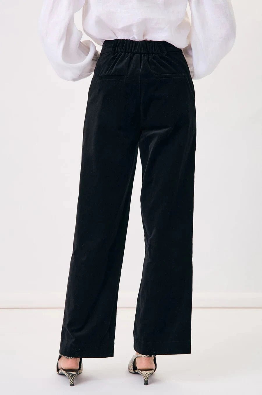 Buy Adorne - Lulu Velvet Pant - Black by Adorne - at Hamish + Grace