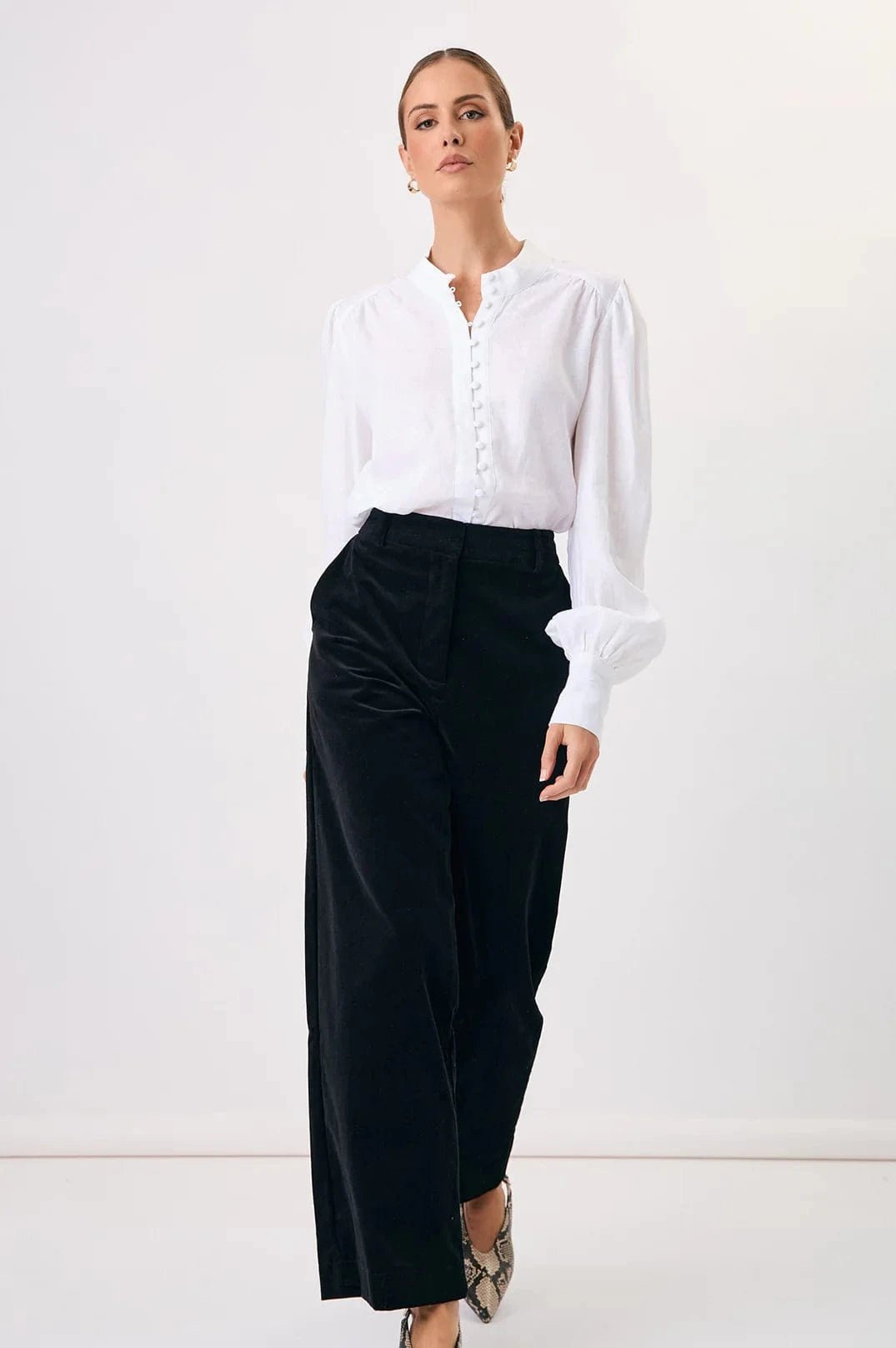 Buy Adorne - Lulu Velvet Pant - Black by Adorne - at Hamish + Grace