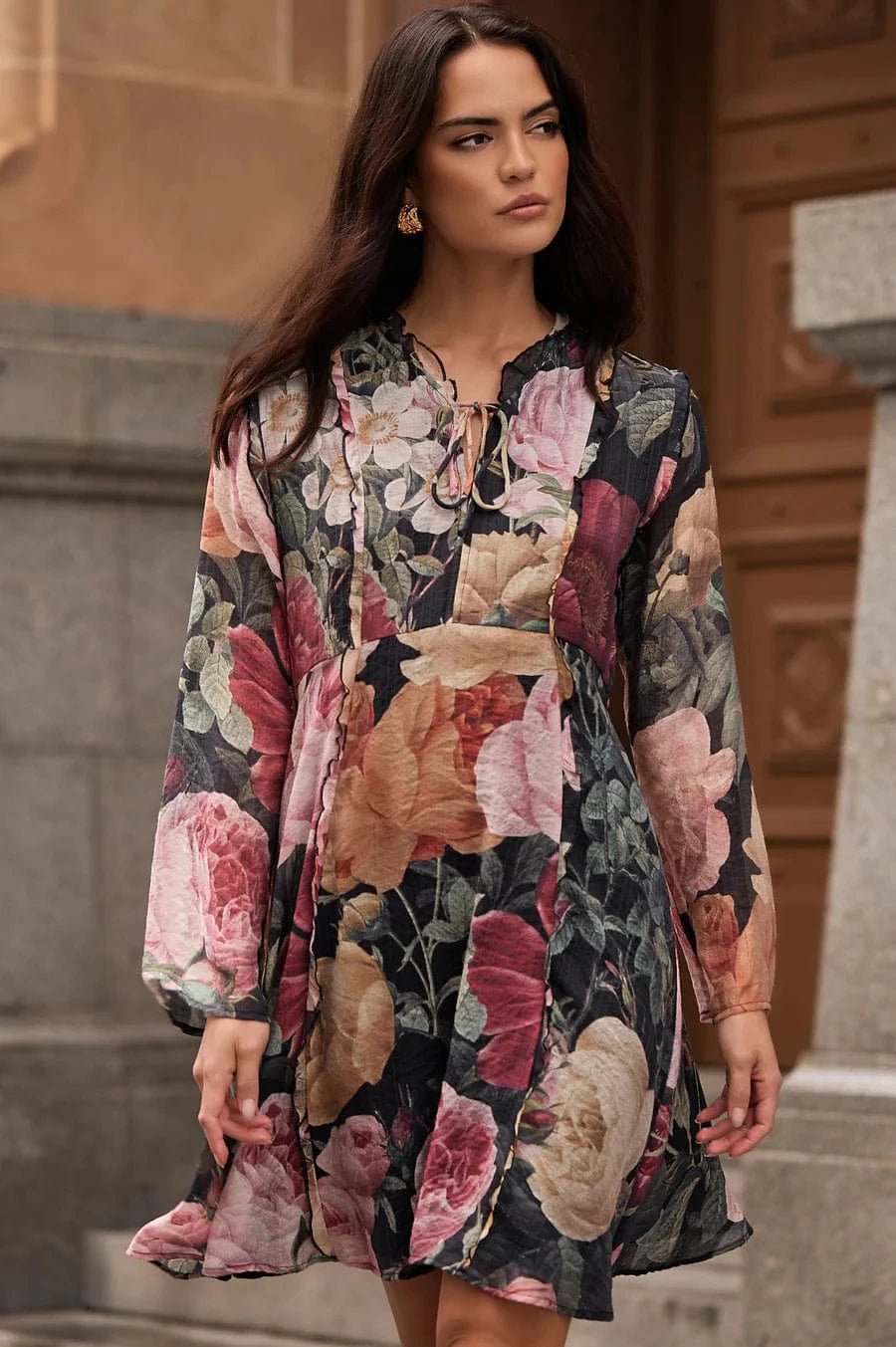 Buy Adorne - Roslyn Floral Frill Dress - Floral by Adorne - at Hamish + Grace