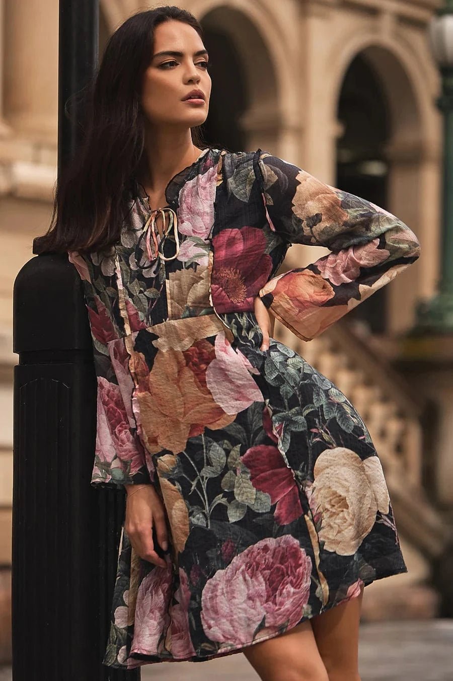 Buy Adorne - Roslyn Floral Frill Dress - Floral by Adorne - at Hamish + Grace