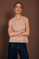 Buy Adorne - Tilly Cotton Cashmere Knit Top - Camel by Adorne - at Hamish + Grace