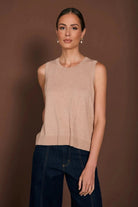 Buy Adorne - Tilly Cotton Cashmere Knit Top - Camel by Adorne - at Hamish + Grace