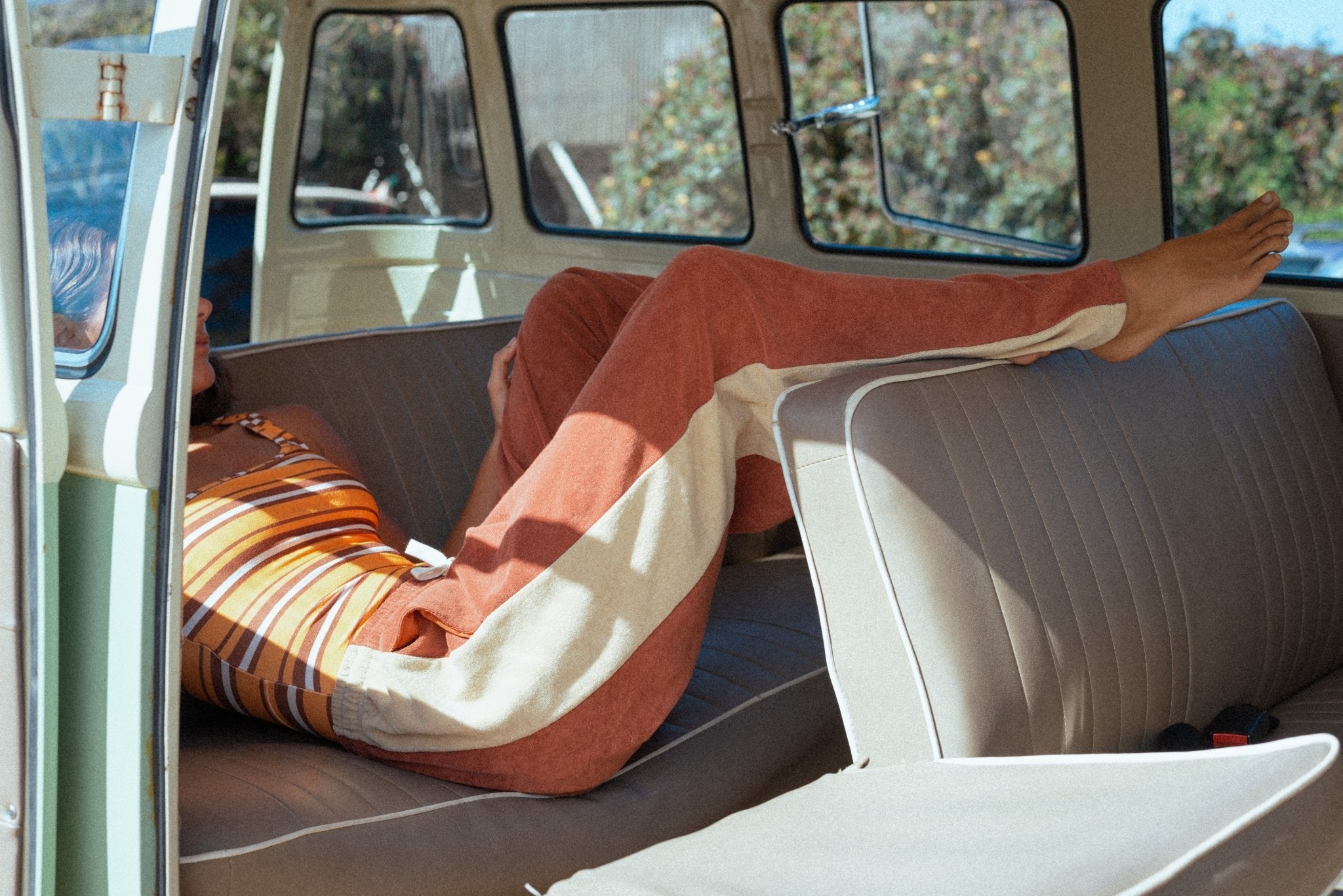 Buy Atmosea - Après Surf Panel Pant in Rust & Cream by Atmosea - at Hamish + Grace