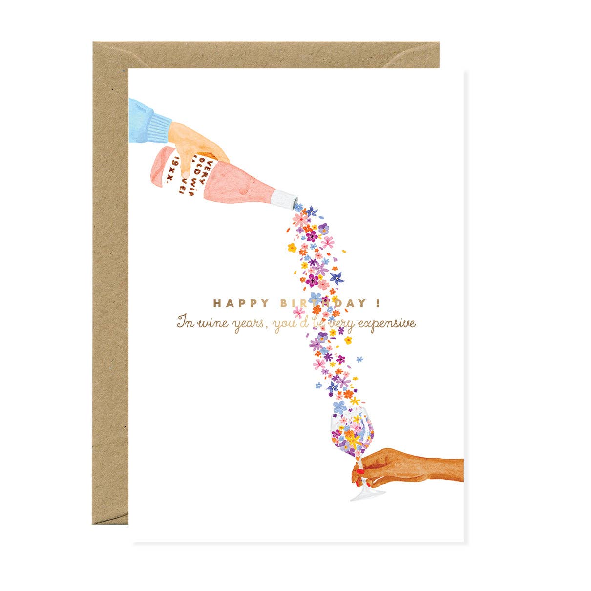 Buy ATWS Greeting Card Wine Years by Carte Blanche - at Hamish + Grace