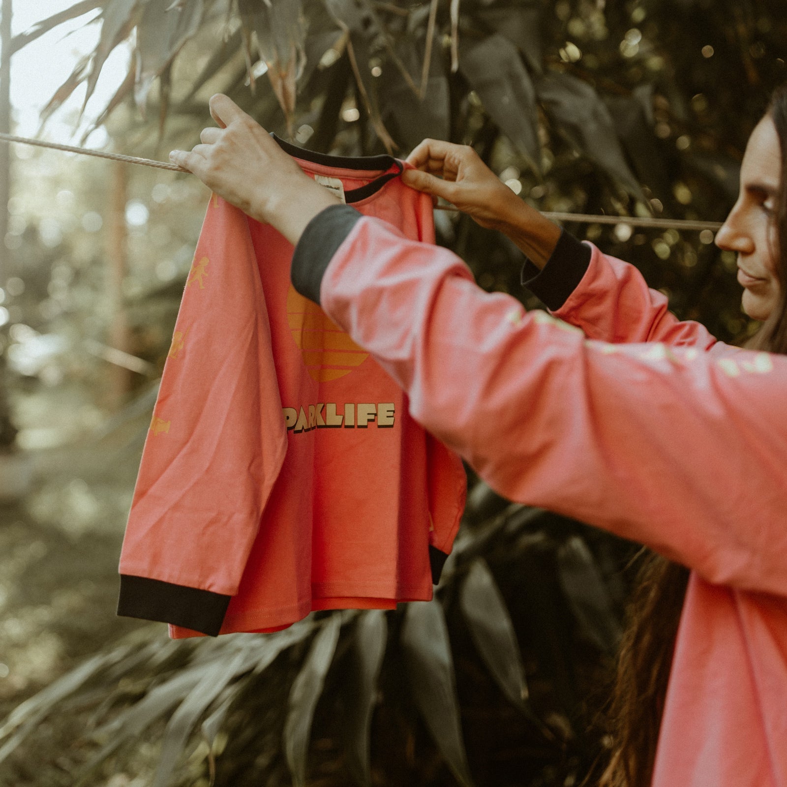 Buy Banabae - Parklife Ladies Long Sleeve Tee - Peony | Match With Mum by Banabae - at Hamish + Grace