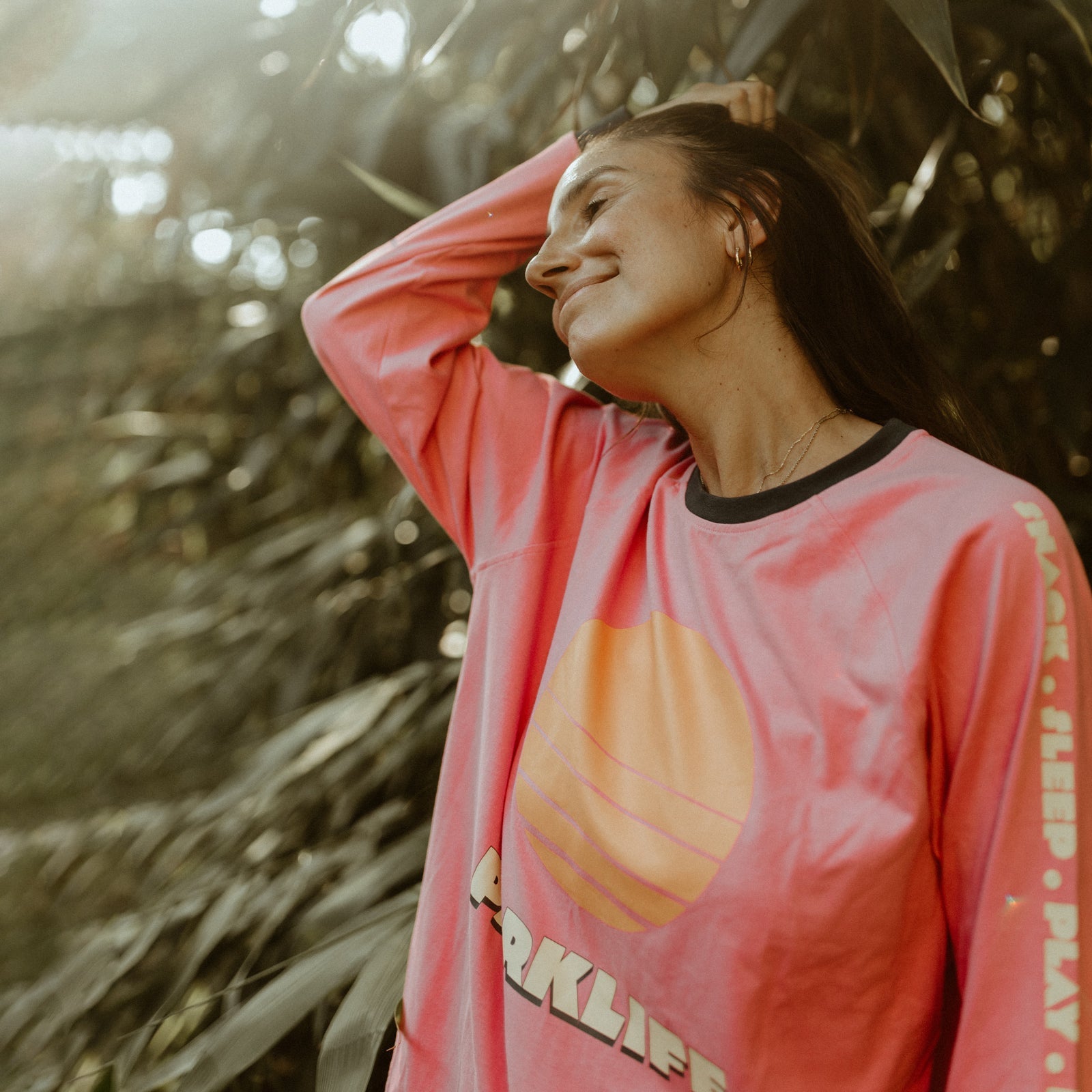 Buy Banabae - Parklife Ladies Long Sleeve Tee - Peony | Match With Mum by Banabae - at Hamish + Grace