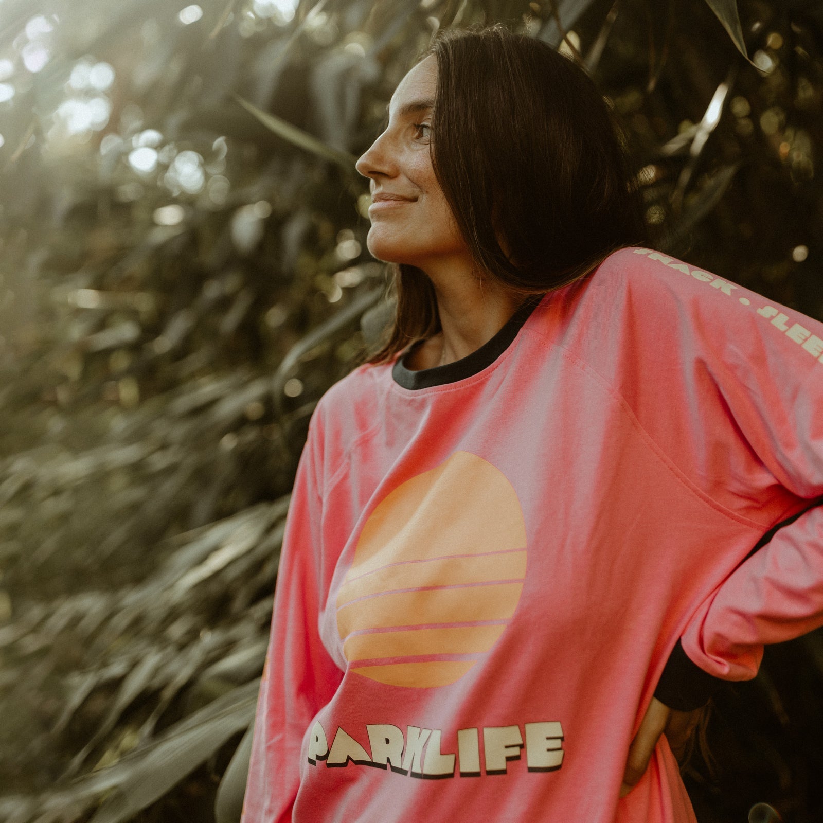 Buy Banabae - Parklife Ladies Long Sleeve Tee - Peony | Match With Mum by Banabae - at Hamish + Grace