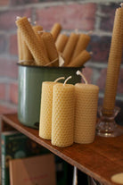 Bee native products Homewares Beeswax rolled candle - 12cm tall