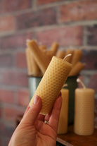 Bee native products Homewares Beeswax rolled candle - 12cm tall