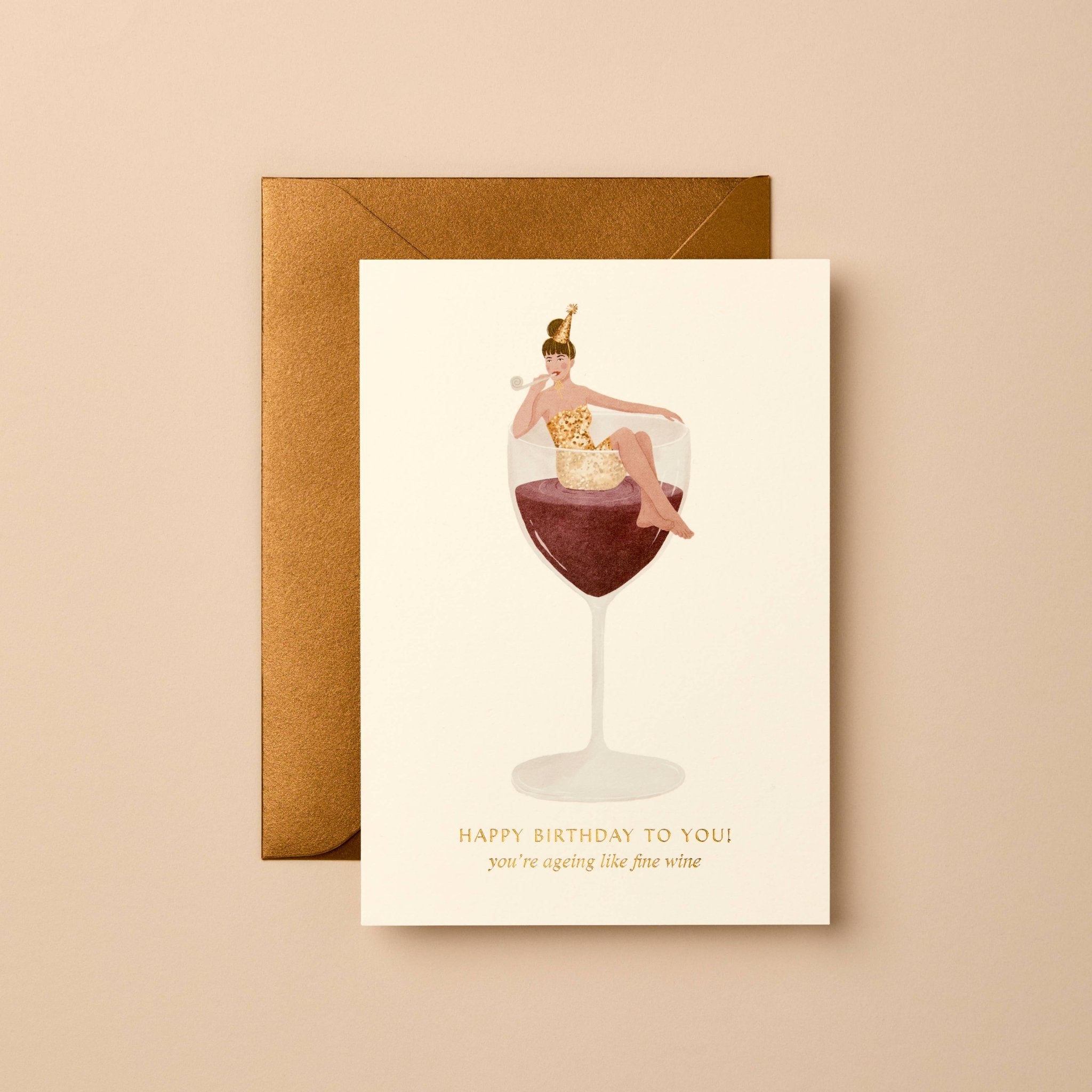 Buy Birthday Foil Greeting Card | Eco-Friendly, Illustrated by Gabrielle & Celine Greeting Cards Australia - at Hamish + Grace