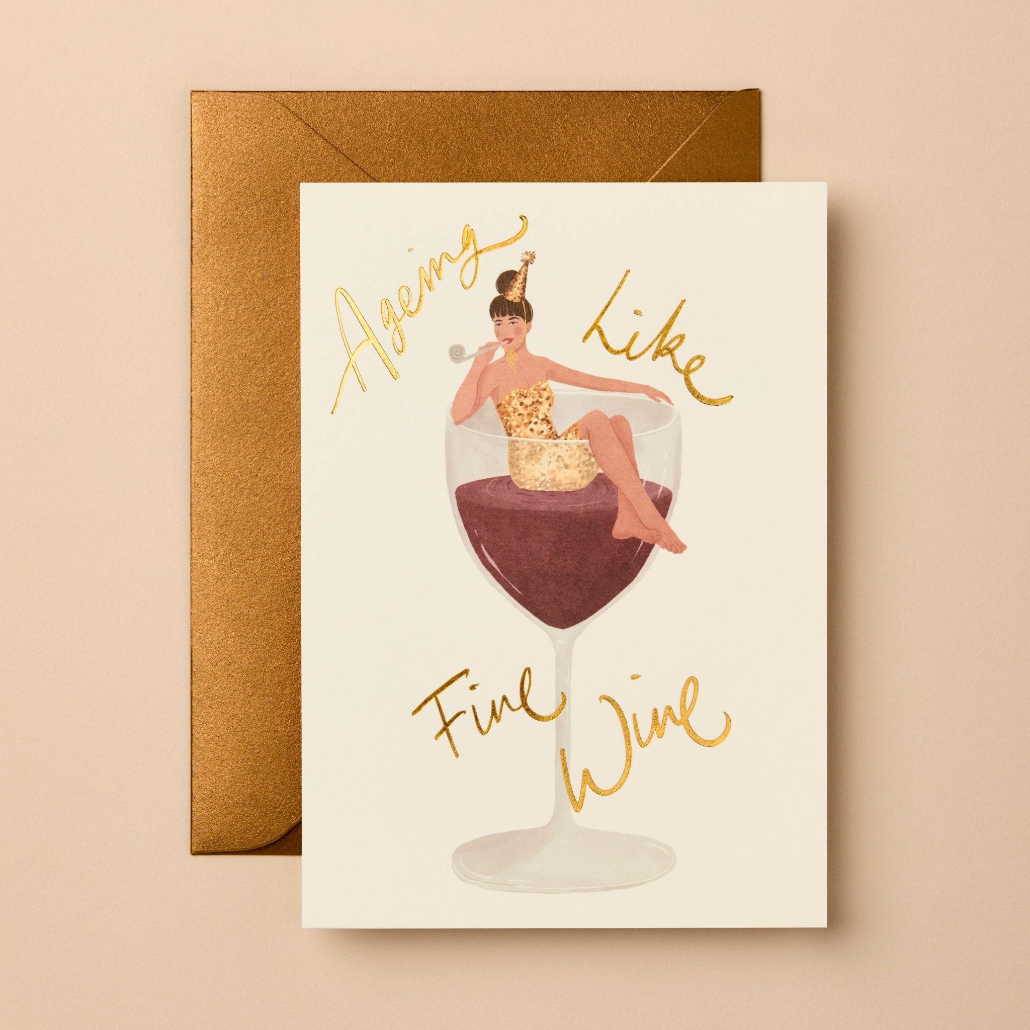 Buy Birthday Foil Greeting Card | Eco-Friendly, Illustrated by Gabrielle & Celine Greeting Cards Australia - at Hamish + Grace
