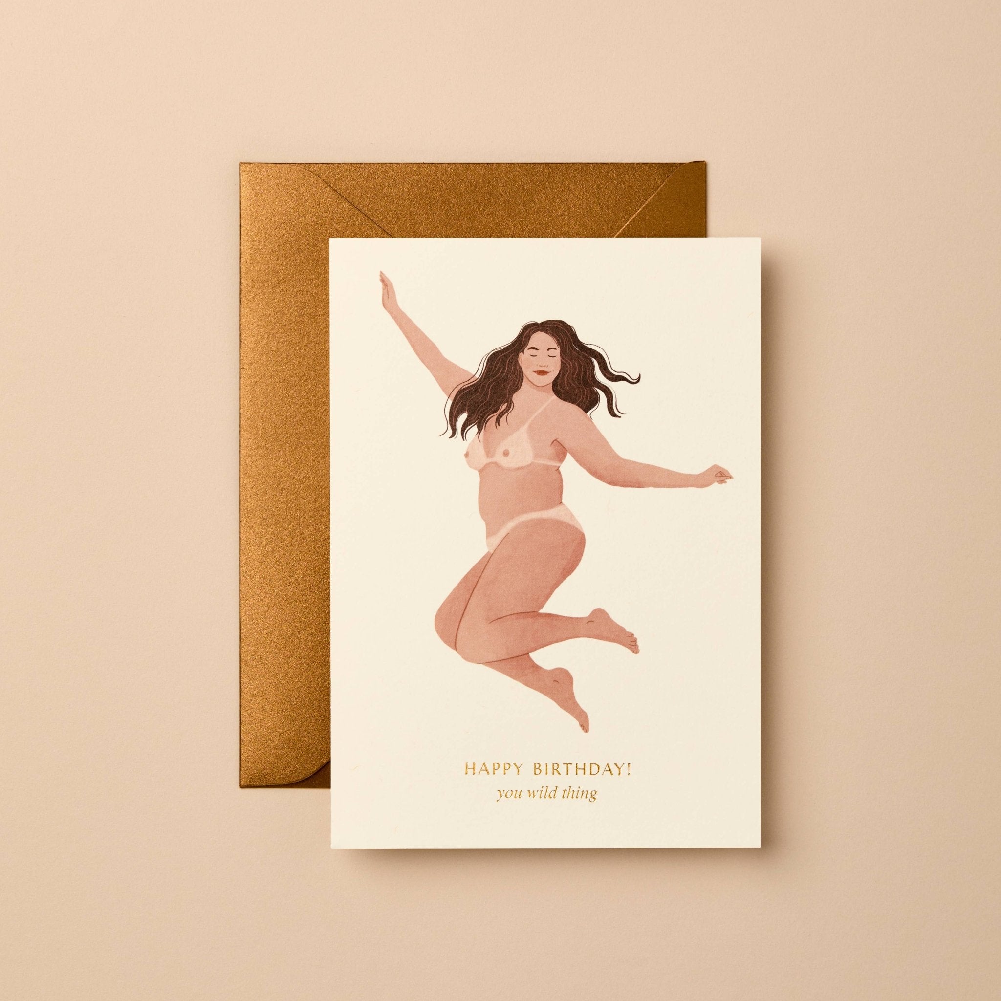 Buy Birthday Foil Greeting Card | Happy Birthday | You Wild Thing | Eco - Friendly, Illustrated by Gabrielle & Celine Greeting Cards Australia - at Hamish + Grace