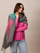 Buy Black Check Zebra Pop Scarf by Tiger Tree - at Hamish & Grace