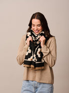 Buy Black Flower Scarf by Tiger Tree - at Hamish & Grace