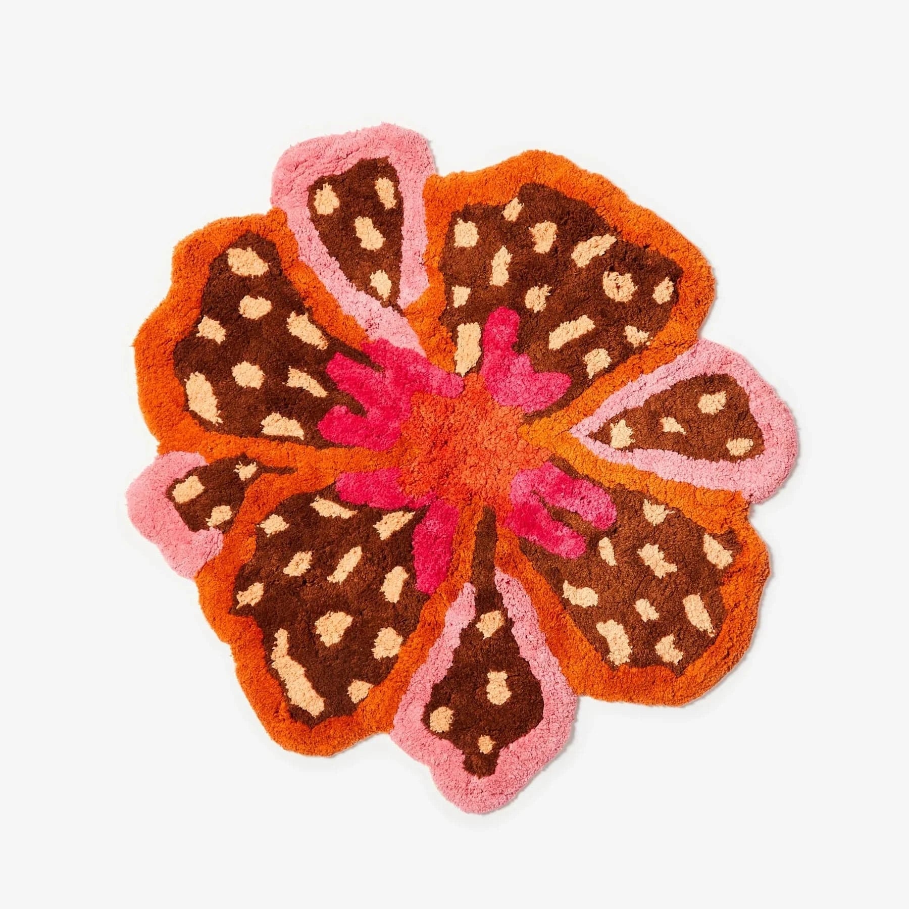 Bonnie & Neil Homewares Flower Pink Bath Mat