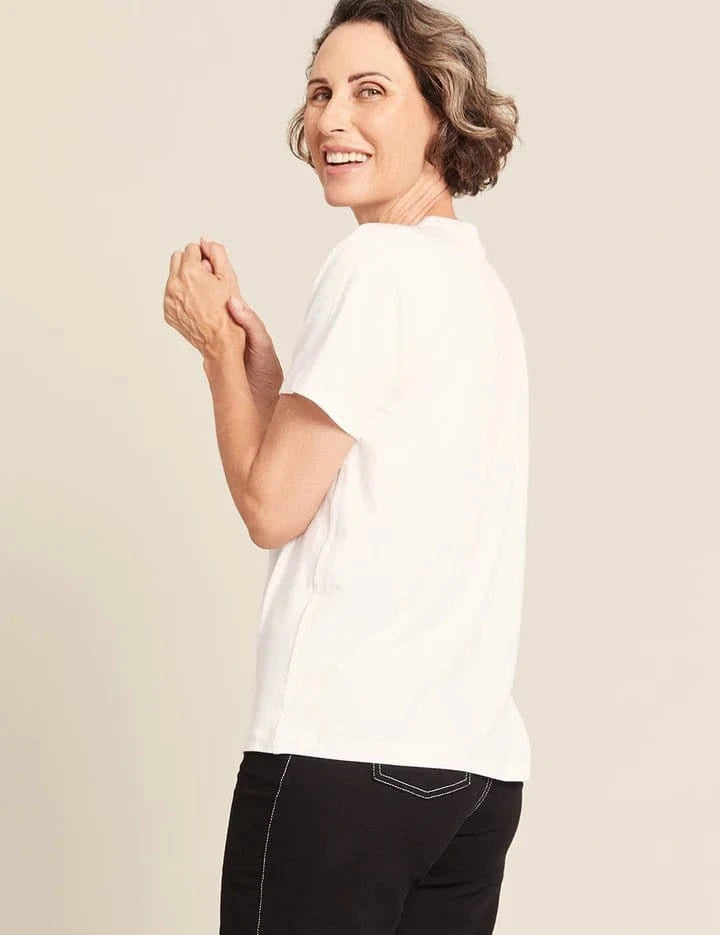 Boody Fashion Boody - Women's Classic Crew Neck T-Shirt White