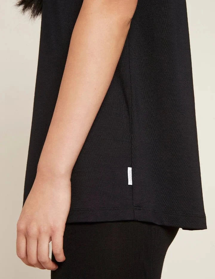 Boody Fashion Boody - Womens Downtime Lounge Top Black