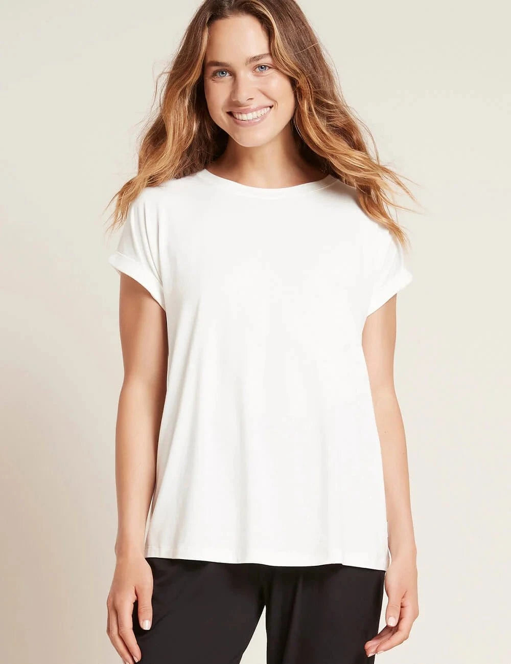 Boody Fashion Boody - Womens Downtime Lounge Top - Natural White