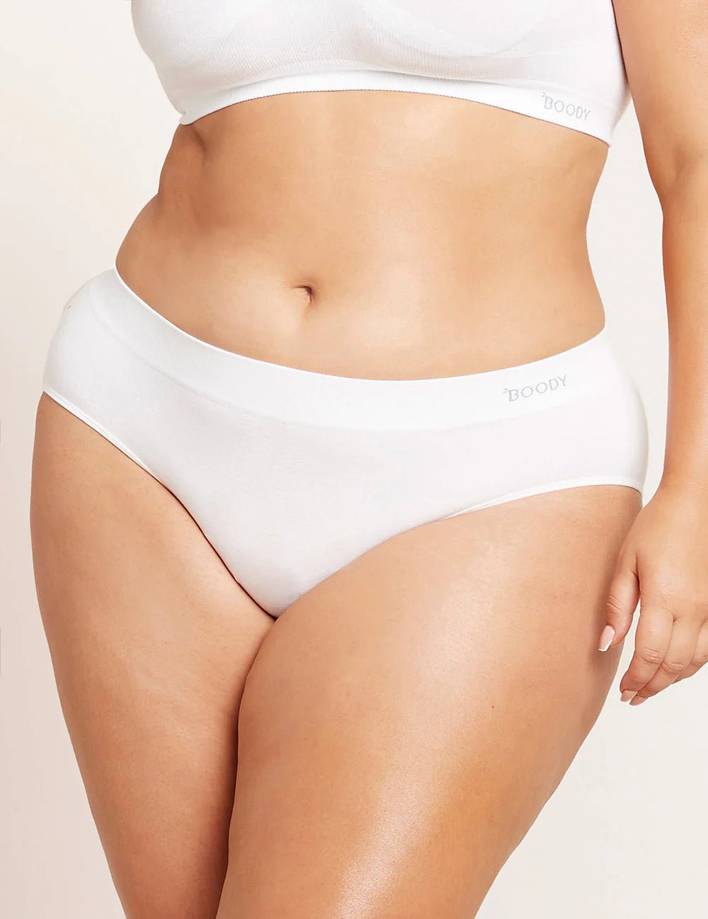 Buy Boody - Midi Brief Underwear White by Boody - at Hamish & Grace